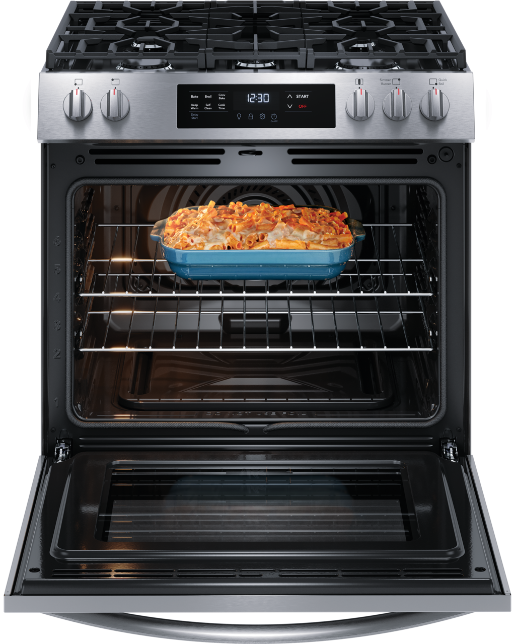 FRIGIDAIRE FCFG3083AS 30&quot; Front Control Gas Range with Convection Bake