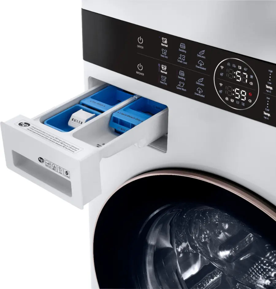 LG Front Load LG WashTower™ with Center Control™ 4.5 cu. ft. Washer and 7.4 cu. ft. Electric Dryer