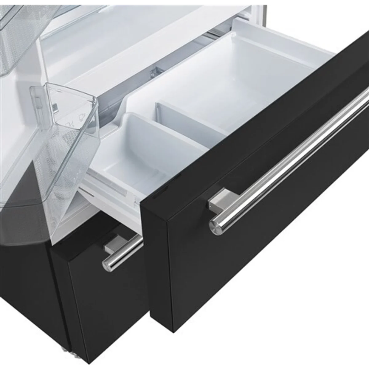 FORNO Moena Espresso 36-Inch Black French Door Refrigerator