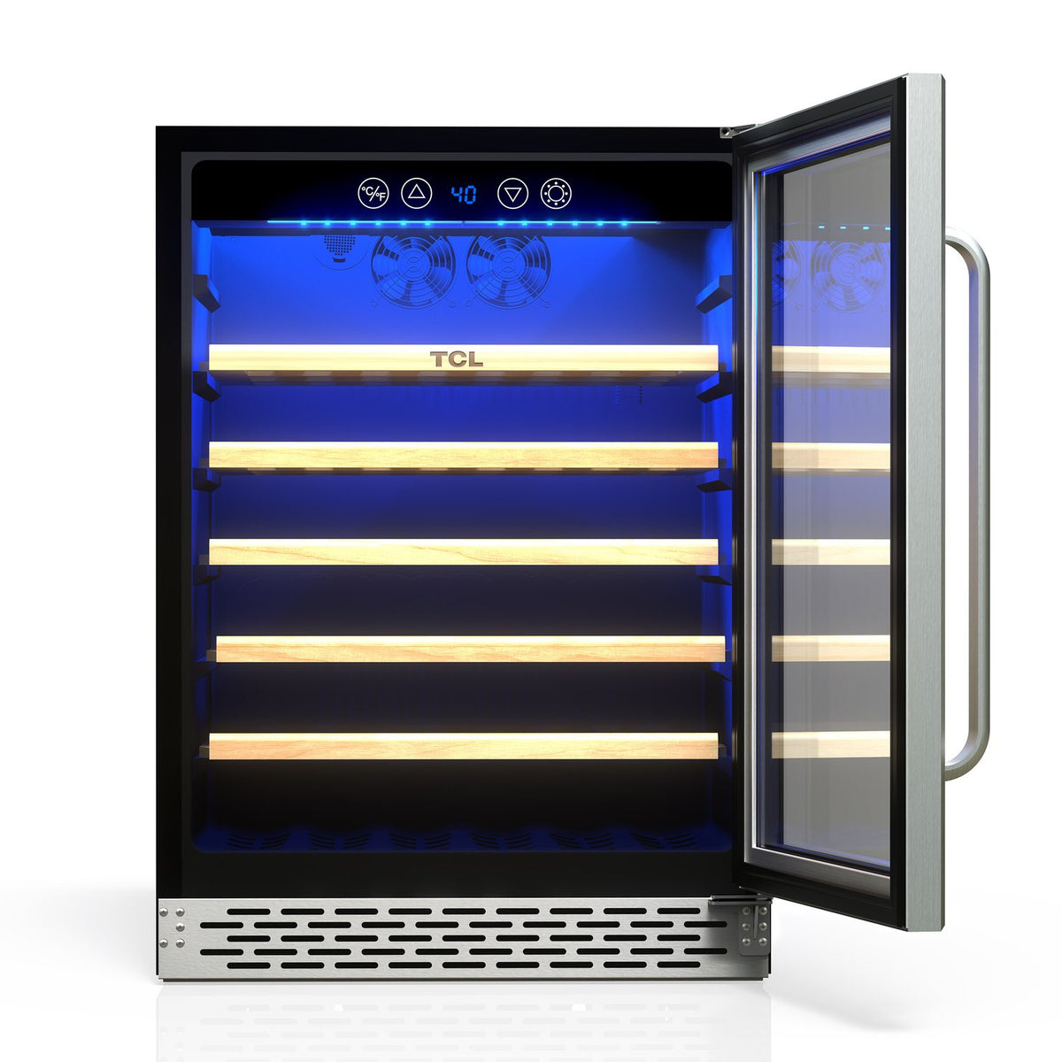TCL TRW52B7AS 52 Bottle Single Temperate Zone Built-In Wine Cooler