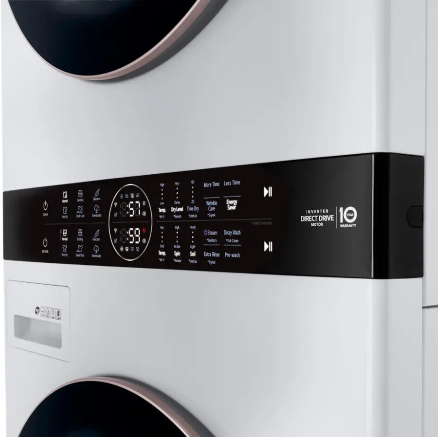 LG Front Load LG WashTower™ with Center Control™ 4.5 cu. ft. Washer and 7.4 cu. ft. Electric Dryer