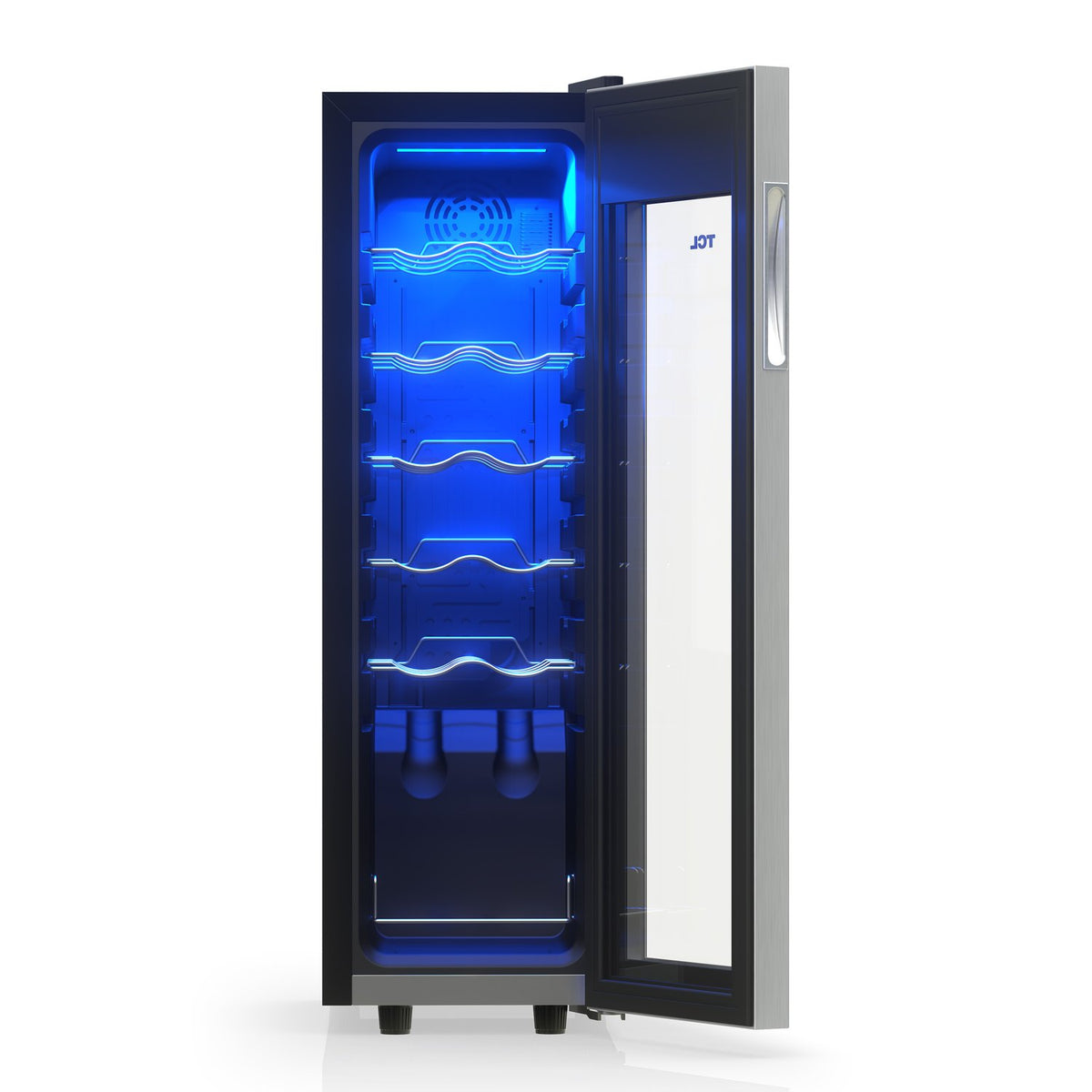 TCL TRW12F6AS 12 Bottle Single Temperature Zone Wine Cooler - Stainless