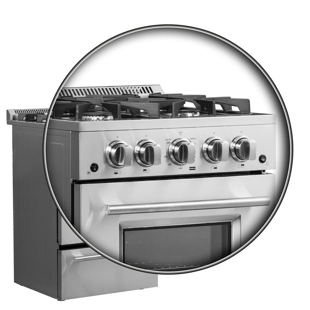 FORNO FFSGS6272-24 24" / 2.3 CF Gas Range - Stainless