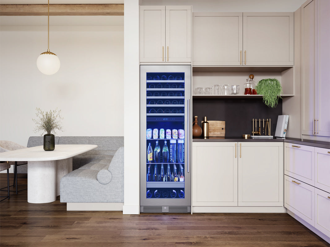 ZEPHYR PRWB24F02BG 24&quot; Full Size Dual Zone Wine &amp; Beverage Cooler