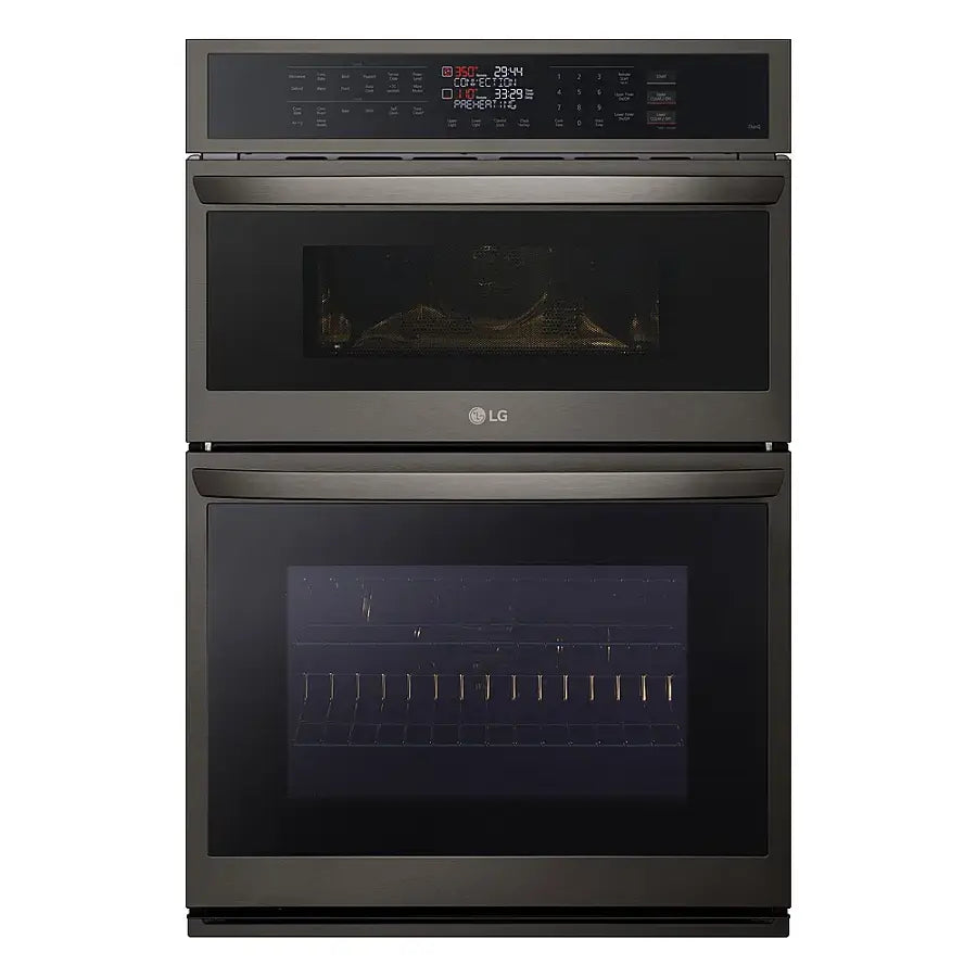 LG Smart Combination Wall Oven with Convection and Air Fry - Black Stainless