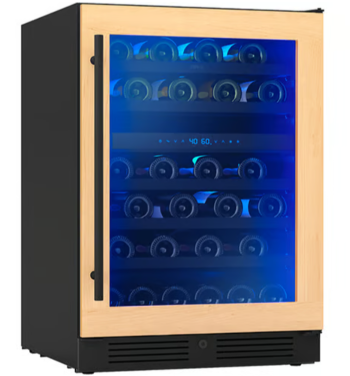 ZEPHYR PRW24C02CPG Wine Cooler 24", Reversible, Dual Zone - Panel Ready & Glass