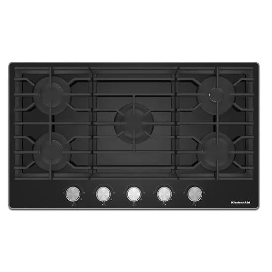 KITCHENAID KCGG536PBL 36&quot; Gas-on-Glass Cooktop