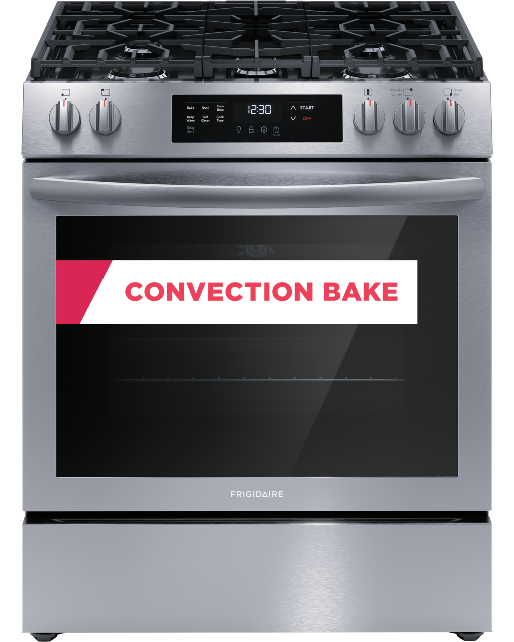 FRIGIDAIRE FCFG3083AS 30&quot; Front Control Gas Range with Convection Bake
