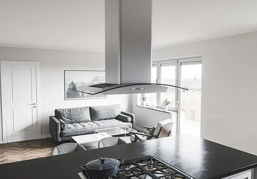 ZEPHYR ZML-M90CS Milano Connect Island Hood 36" LED AC - Stainless