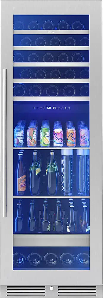 ZEPHYR PRWB24F02BG 24&quot; Full Size Dual Zone Wine &amp; Beverage Cooler