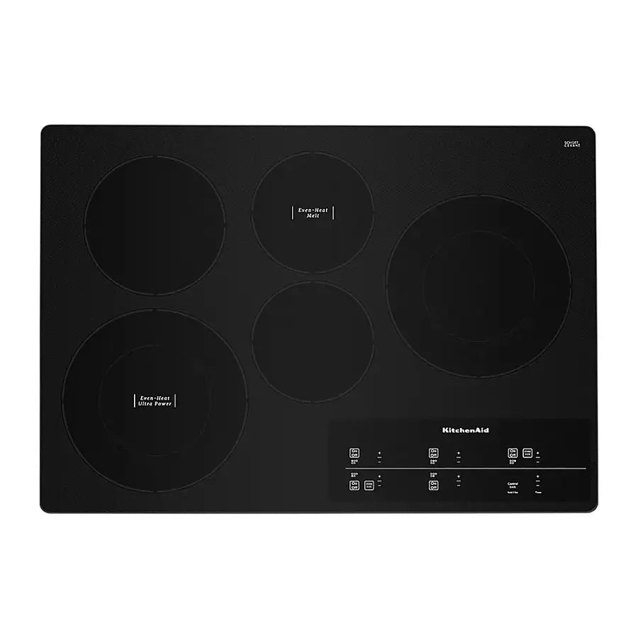 KITCHENAID KCES950KSS 30&quot; Electric Cooktop with 5 Elements and Touch-Activated Controls