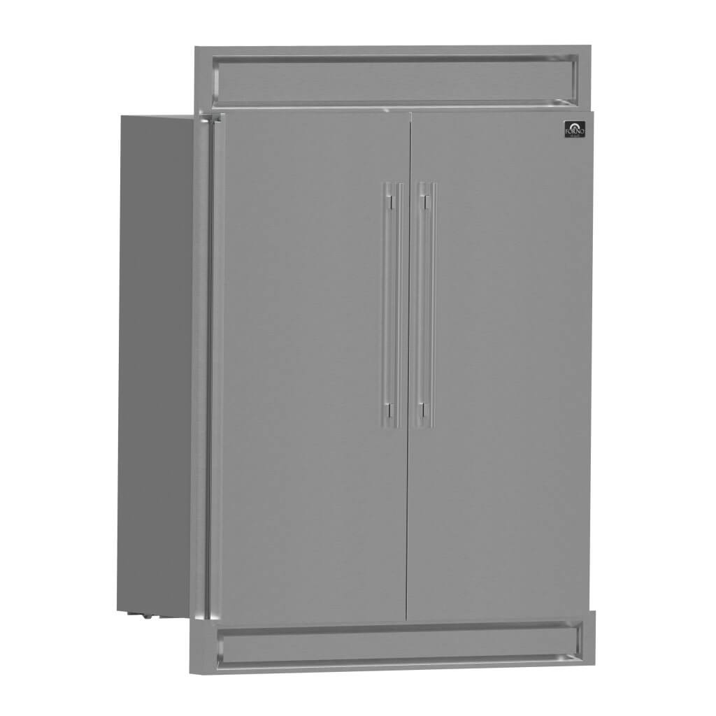FORNO Maderno 60″ 2-PieceRefrigerator/Freezer Built-In with Decorative Grill Trim