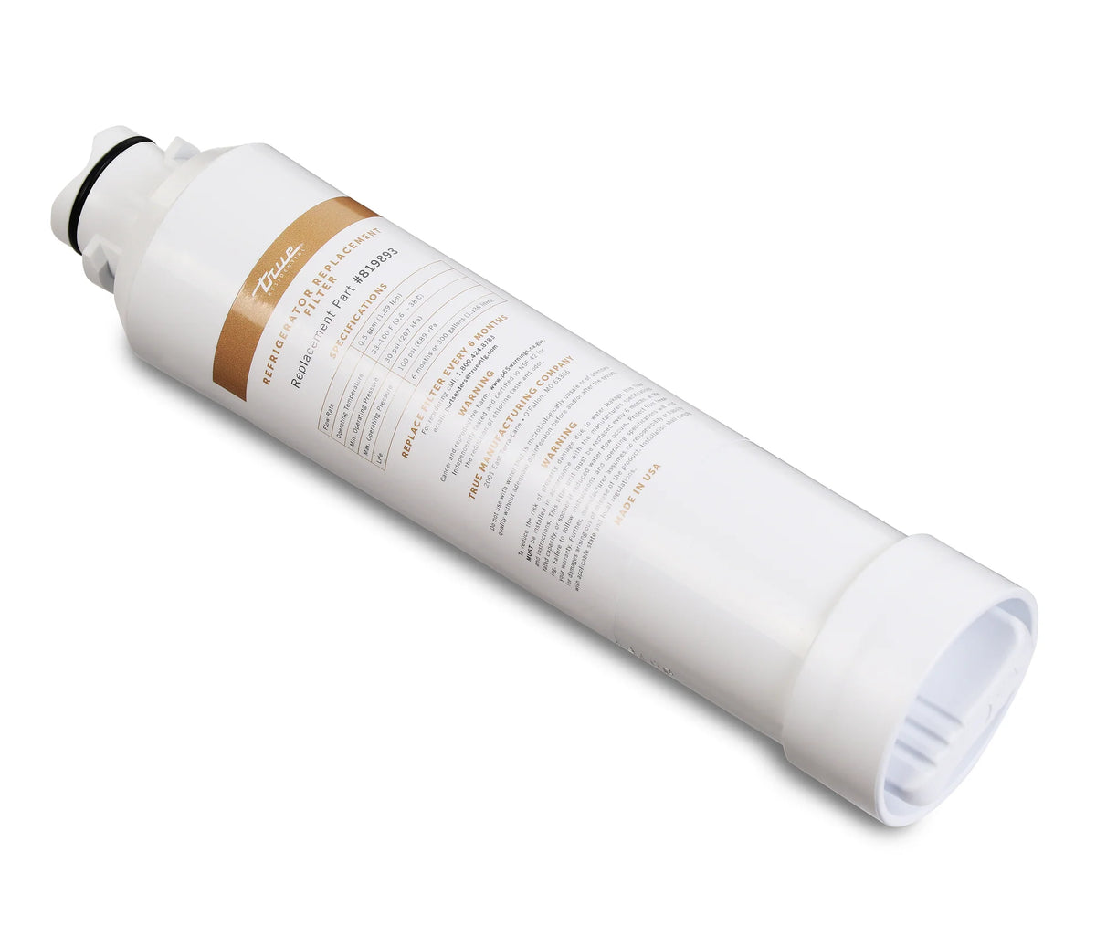 TRUE RESIDENTIAL 819893 Replacement Ice Maker Water Filter - for TR-36RBF, TR-24/30/36 FRZ-IM, & TR-42/48 Models