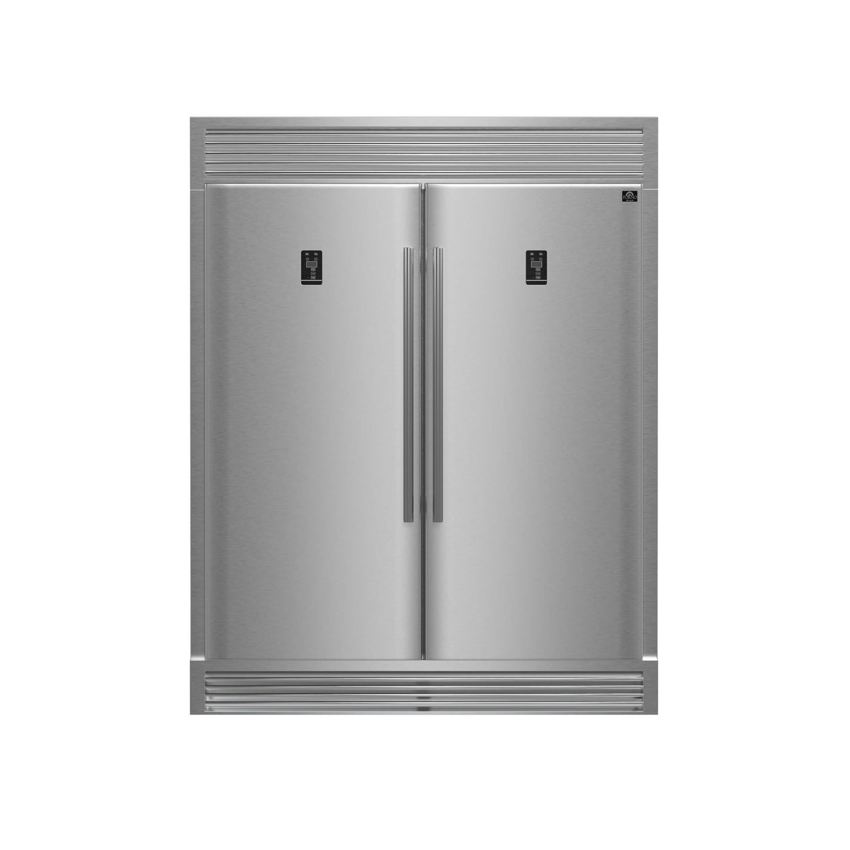 FORNO Rizzuto 2-Piece 56-Inch Convertible Refrigerator, 27.6 cu.ft. with Decorative Grill – 60-Inch Wide