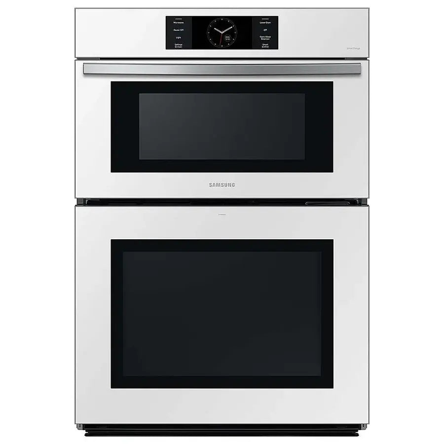 SAMSUNG NQ70CB700D12AA Bespoke 30&quot; Microwave Combination Wall Oven in White Glass
