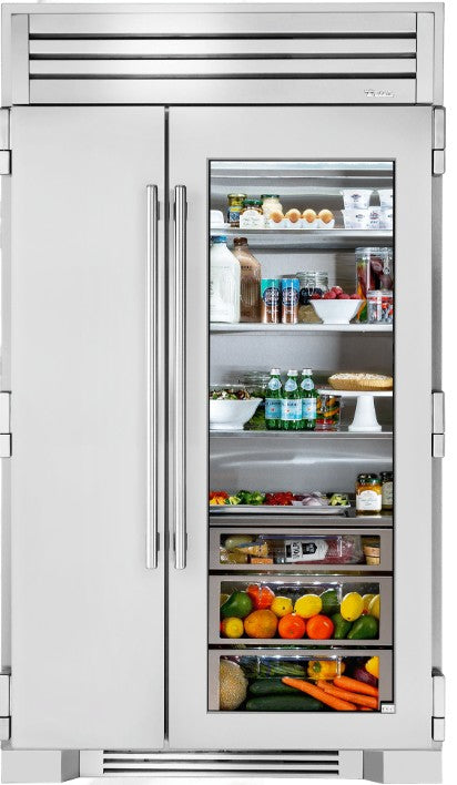 TRUE RESIDENTIAL TR-48SBS 48&quot; Side by Side Refigerator Stainless Glass