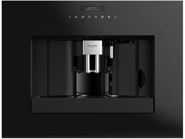 FULGOR MILANO F7BC24B1 24&quot; BUILT-IN COFFEE MACHINE BLACK GLASS