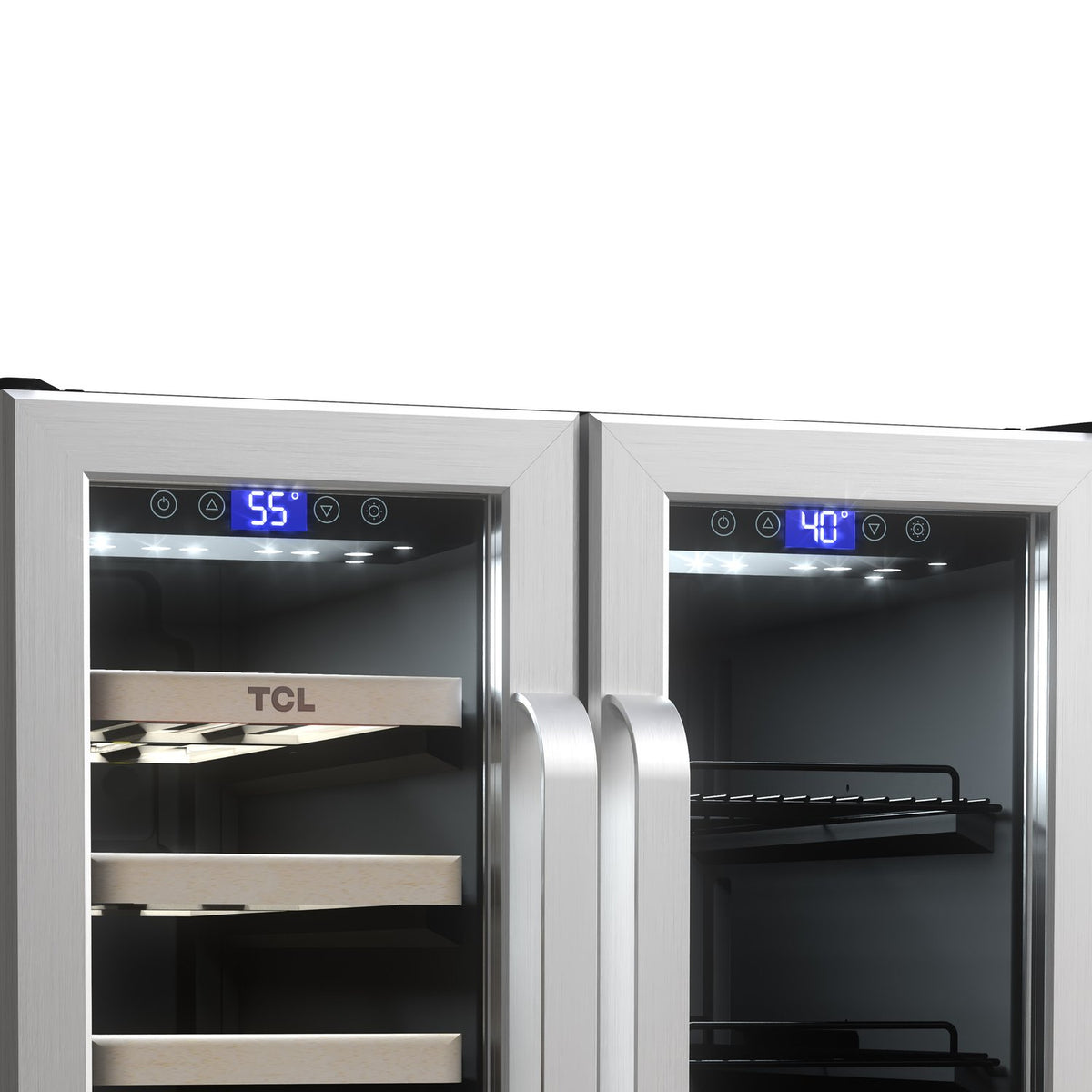 TCL TRD20B8AS 20 Bottle & 78 Can Dual Zone Wine & Beverage Cooler