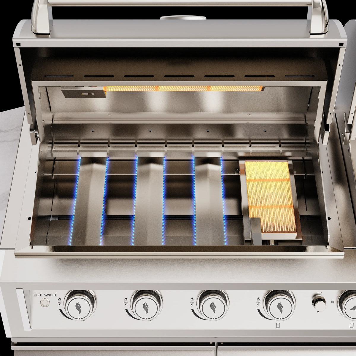 BROIL CHEF Yosemite 7 Burner S/S Griddle & Argentina BBQ Modular Suite