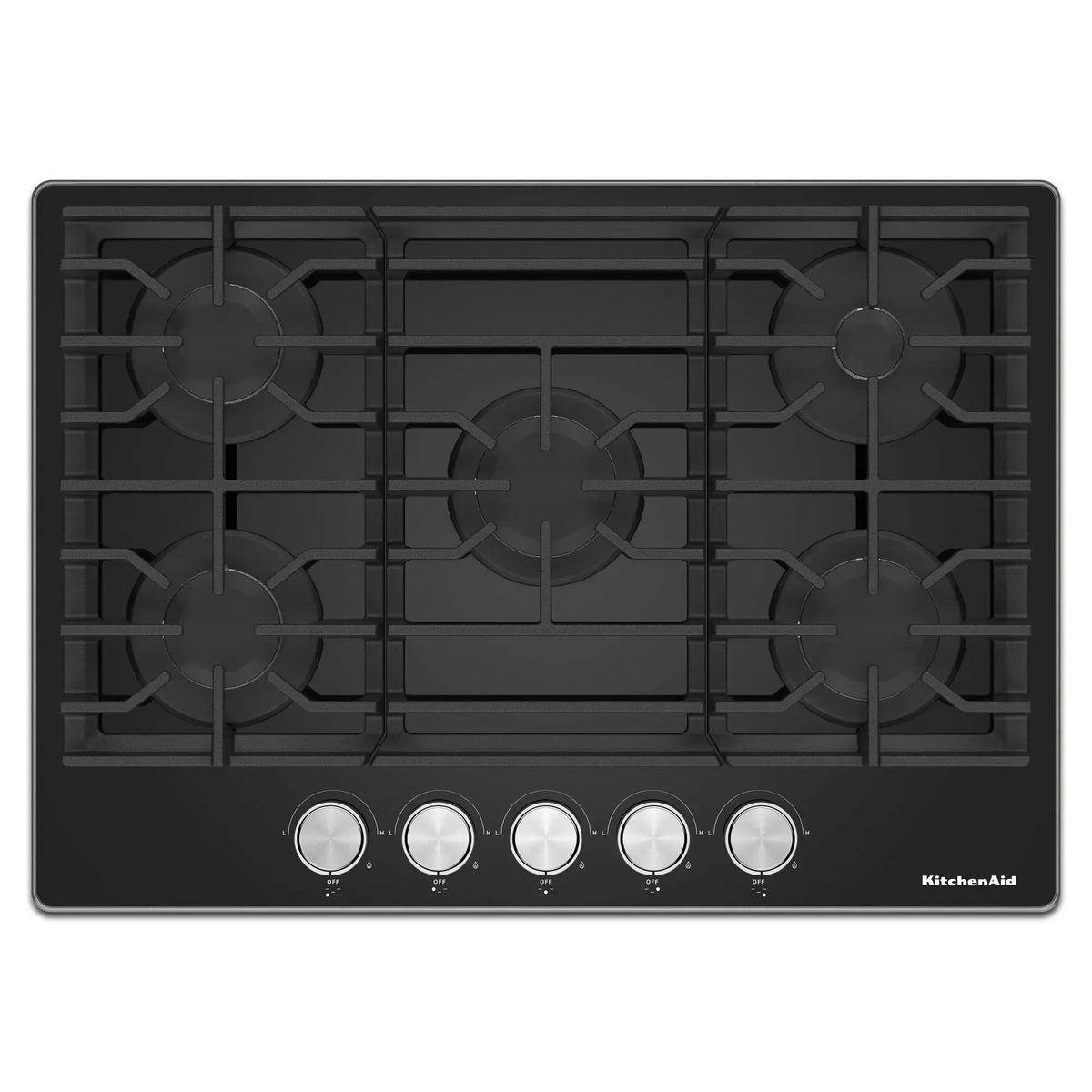 KITCHENAID KCGG530PBL 30&quot; Gas-on-Glass Cooktop