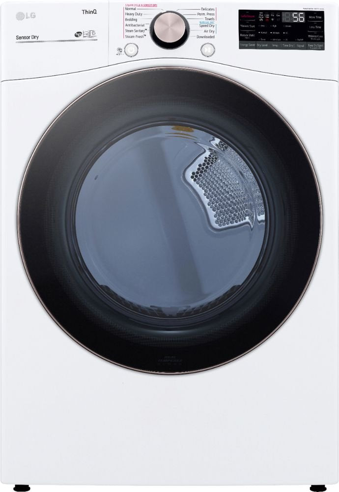 LG 7.4 cu. ft. Large Capacity Front Load Electric Dryer - White