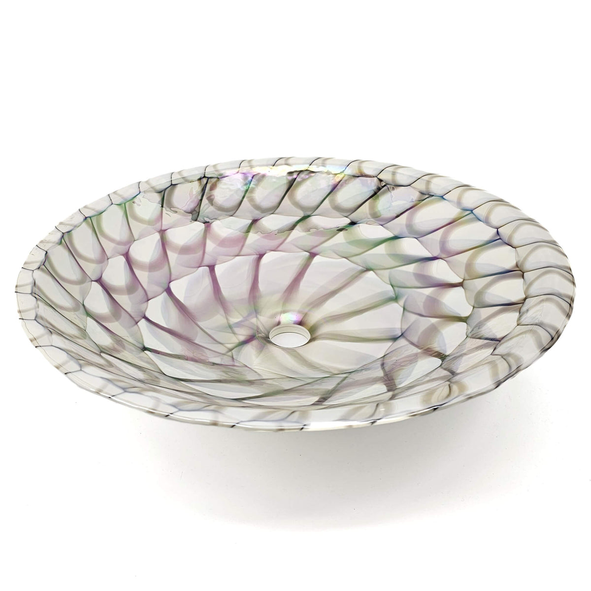 RUVATI RVB3026 20 inch Murano Glass Art Drop In Decorative Pattern Sink