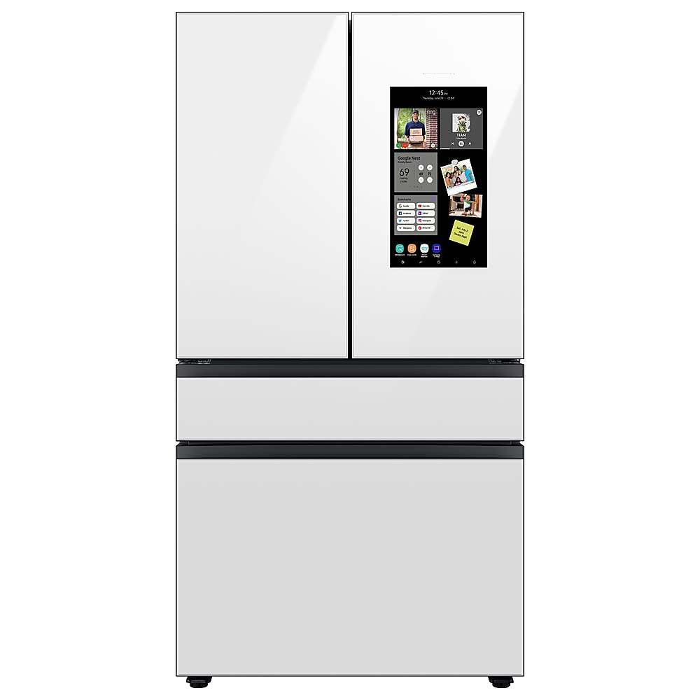 SAMSUNG RF23BB890012AA Bespoke Counter Depth 4-Door French Door Refrigerator (23 cu. ft.) with Family Hub™ in White Glass