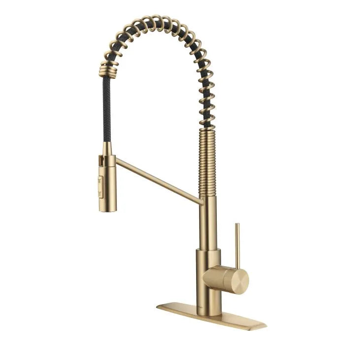 KRAUS KPF-2631SFACB Oletto™ Pull Down Kitchen Faucet in Antique Champagne Bronze
