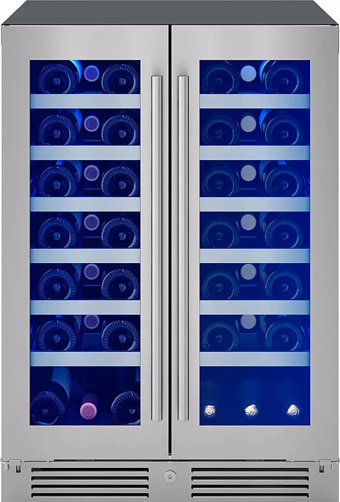 ZEPHYR PRW24C32CG 24&quot; French Door Dual Zone Wine Cooler