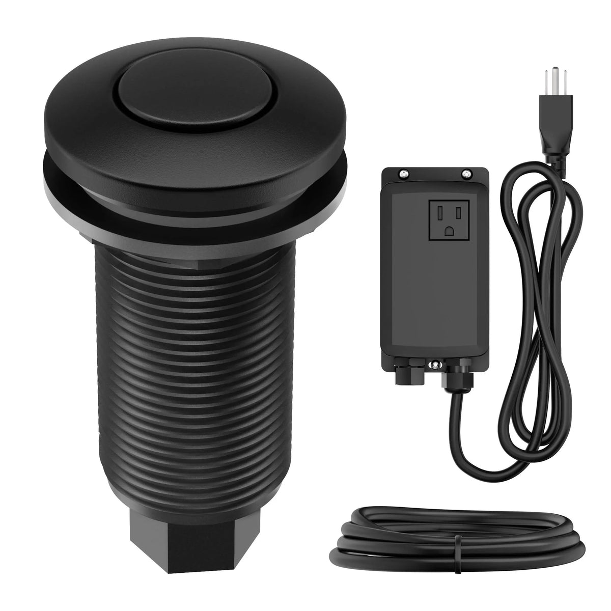 KRAUS Garbage Disposal Air Switch Kit, Push Button, AC Adapter, Power Cord, and Air Tube Included