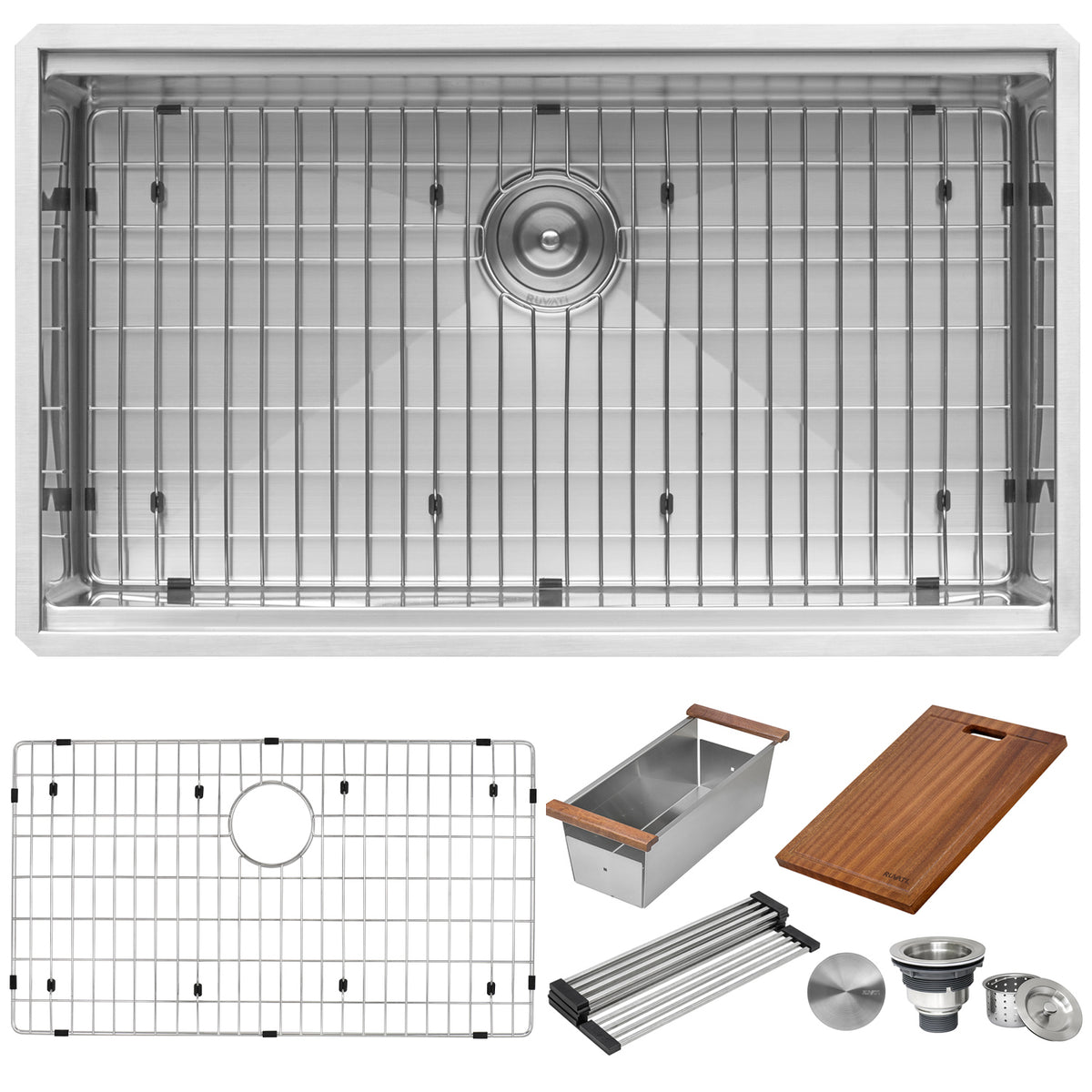 RUVATI RVH8301 32-inch Workstation Ledge Rounded Corners Undermount