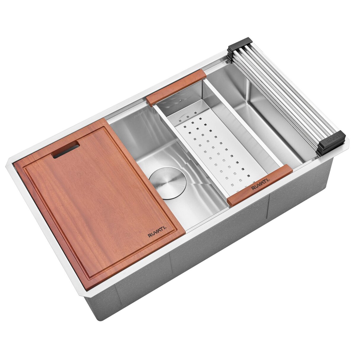 RUVATI RVH8320 30-inch Workstation Rounded Corners Undermount
