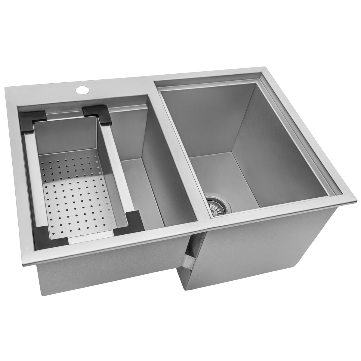 RUVATI RVQ6290 Insulated Ice Chest and Outdoor Sink 29 x 20 inch BBQ Workstation Topmount