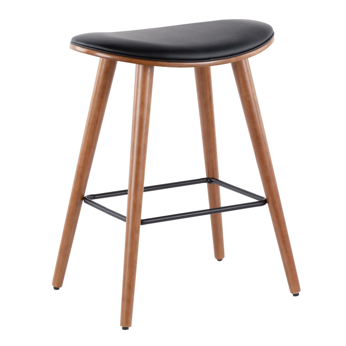 LUMISOURCE SADDLE 26&quot; FIXED-HEIGHT COUNTER STOOL - SET OF 2