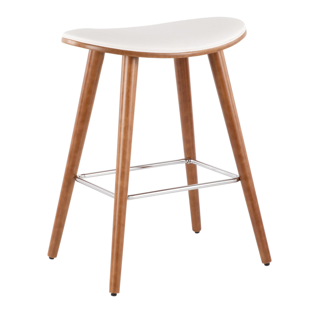 LUMISOURCE SADDLE 26&quot; FIXED-HEIGHT COUNTER STOOL - SET OF 2