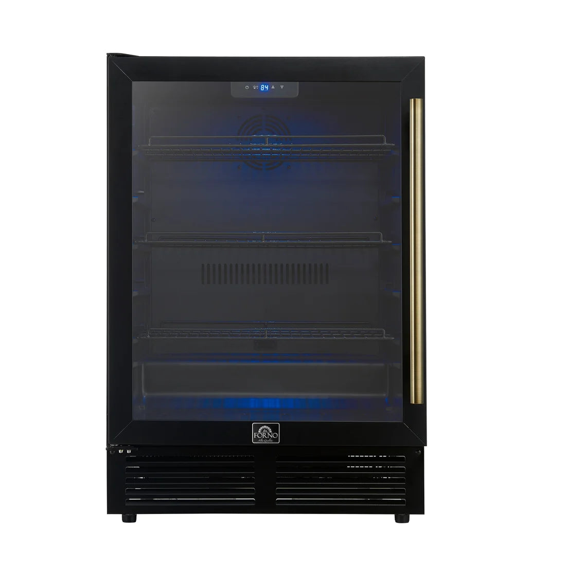 FORNO FWCDR6665-24BLK Built-In / Freestanding Beverage Cooler, Antique Brass - Black
