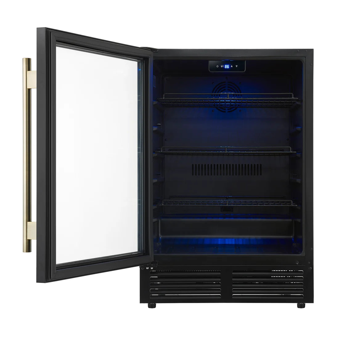 FORNO FWCDR6665-24BLK Built-In / Freestanding Beverage Cooler, Antique Brass - Black