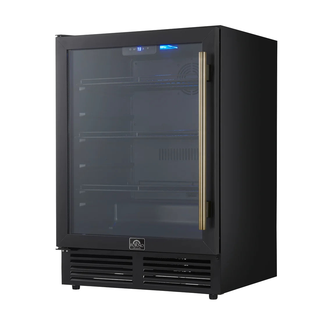 FORNO FWCDR6665-24BLK Built-In / Freestanding Beverage Cooler, Antique Brass - Black