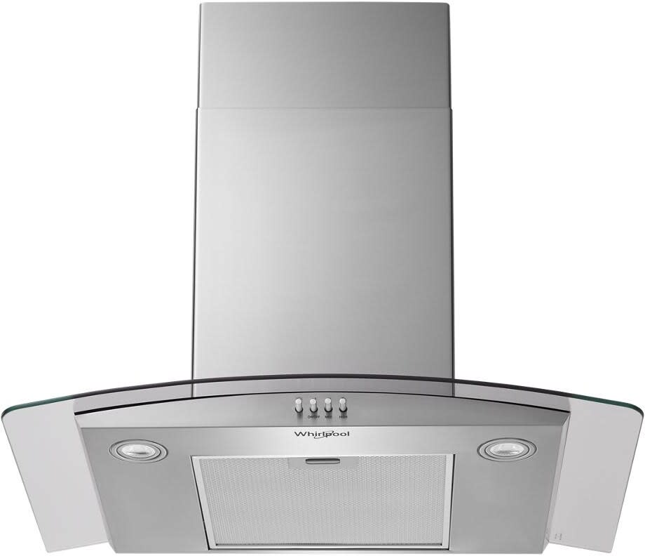 WHIRLPOOL WVW51UC0LS 30&quot; Curved Glass Wall Mount Range Hood