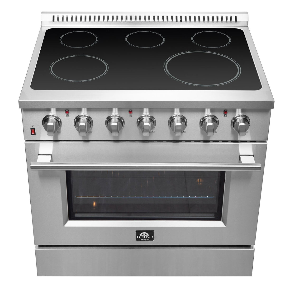 FORNO FFSEL6083-36 36" / 5.4 CF Electric Range, True Convection - Stainless