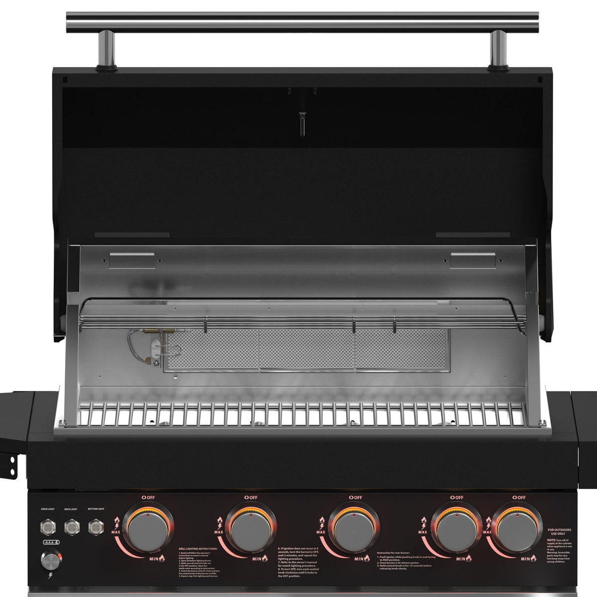 FORNO FODKT2582BLK Outdoor Kitchen w/ BBQ, Sink Module, Bar & Beverage Center - Black