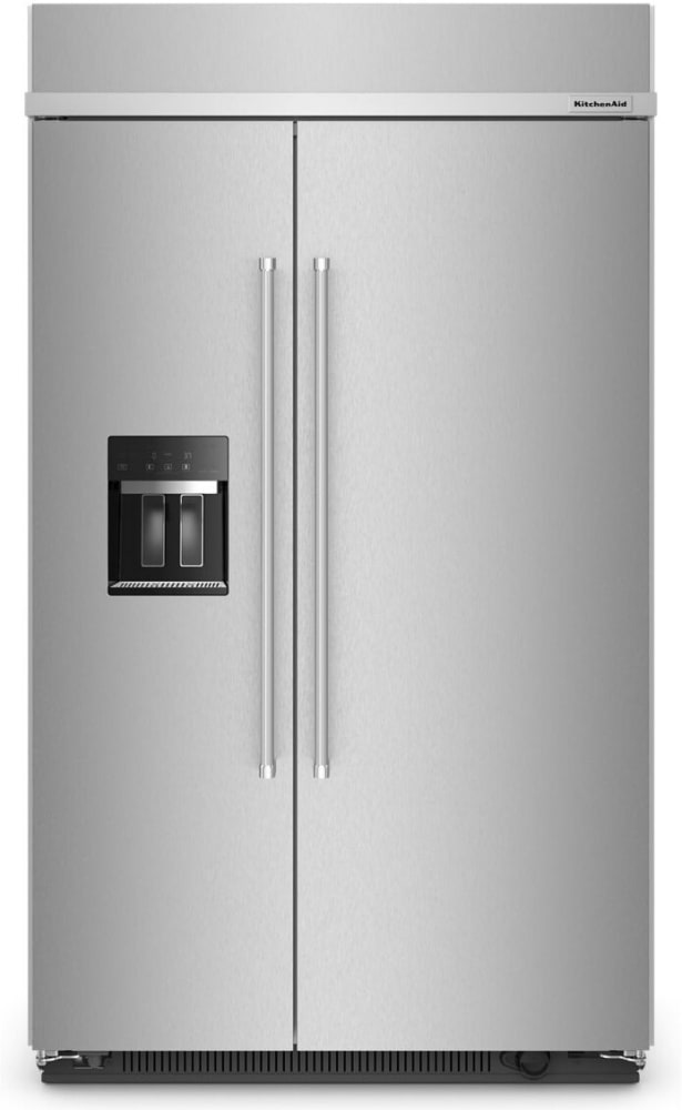 KITCHENAID KBSD708MSS 29.4 Cu. Ft. 48&quot; Built-In Side-By-Side Refrigerator With Ice And Water Dispenser