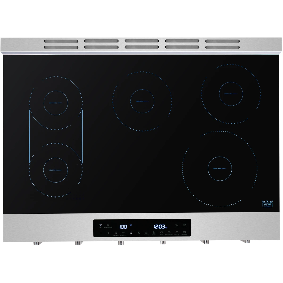 KUCHT KIN36-SS 36 Inch Freestanding Induction Range with 5 Heating Elements