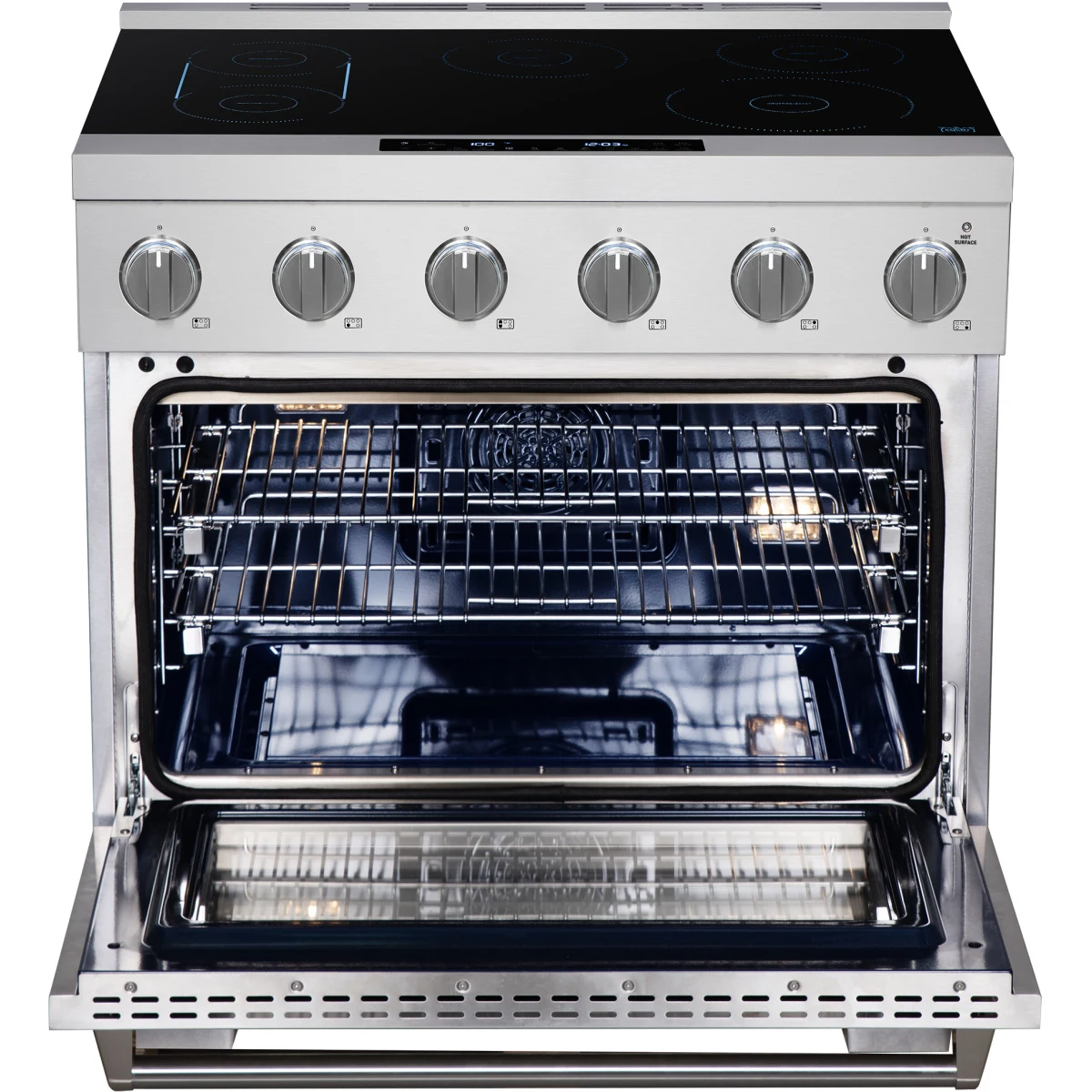 KUCHT KIN36-SS 36 Inch Freestanding Induction Range with 5 Heating Elements