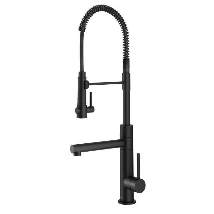 KRAUS Commercial Style Pre-Rinse Kitchen Faucet in Matte Black