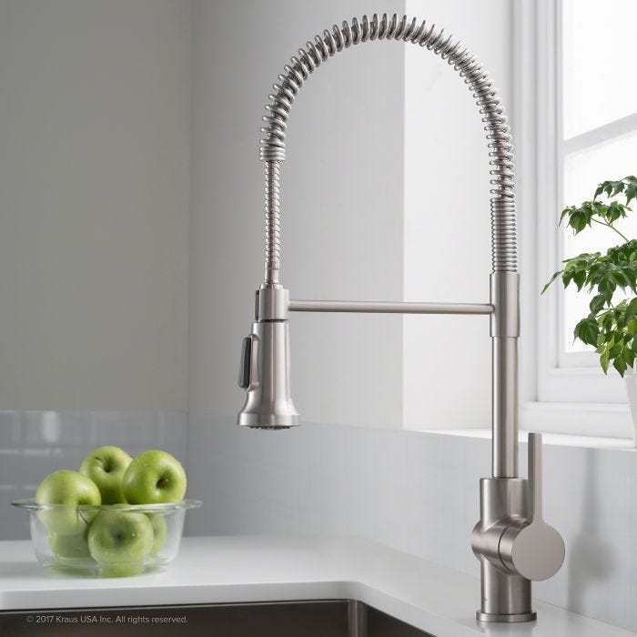 KRAUS Britt Commercial Style Kitchen Faucet in Spot Free Stainless Steel