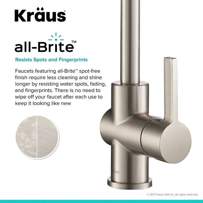 KRAUS Britt Commercial Style Kitchen Faucet in Spot Free Stainless Steel