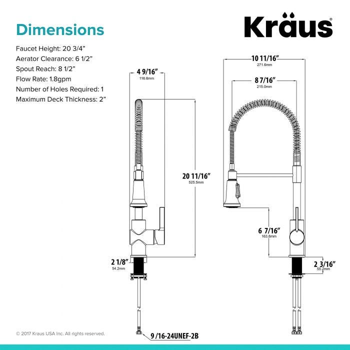 KRAUS Britt Commercial Style Kitchen Faucet in Brushed Gold