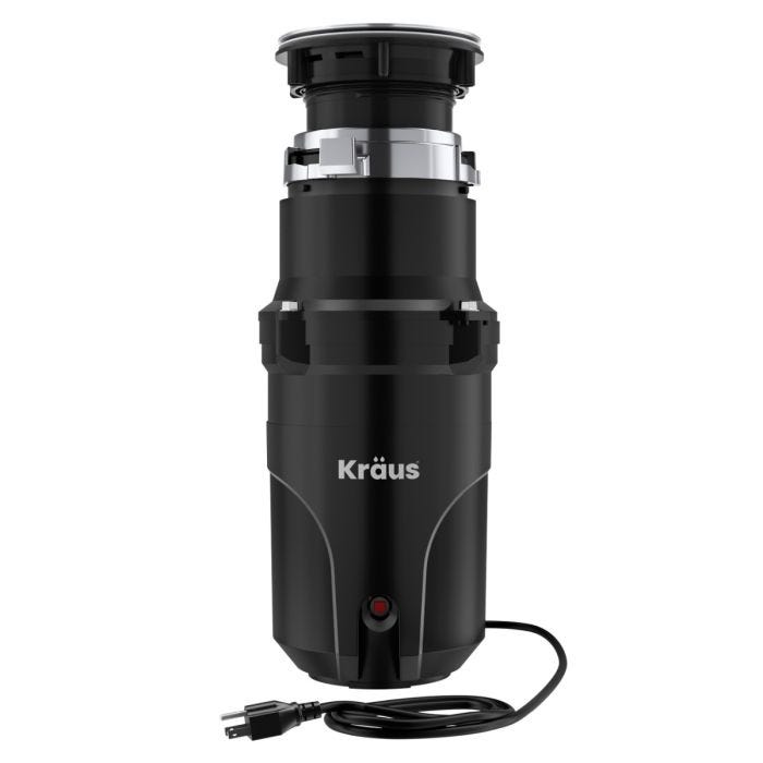 KRAUS 1/3 HP Ultra-Quiet Motor Garbage Disposal, Power Cord and Flange Included