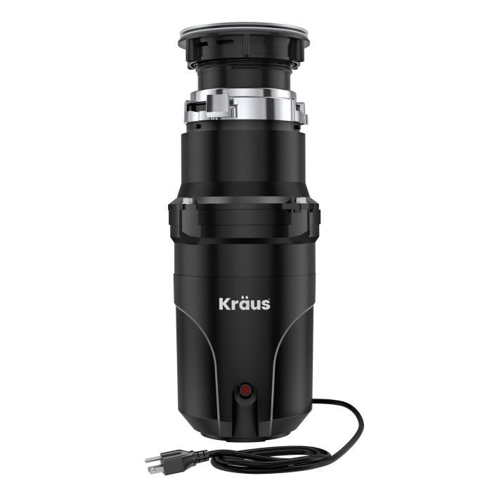 KRAUS 1/2 HP Ultra-Quiet Motor Garbage Disposal, Power Cord and Flange Included